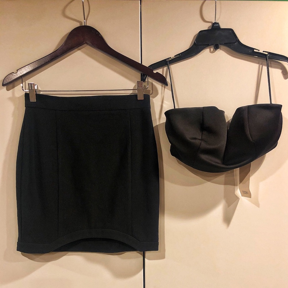 Tobi Black 2 Piece Mini & Tub Top